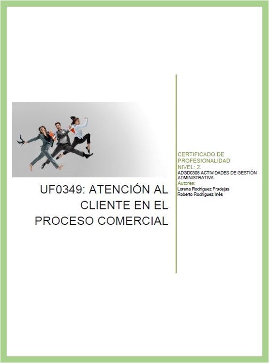 UF0349 Atención al cliente en el proceso comercial